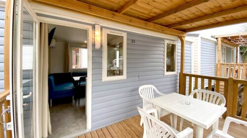 Gardasee Ferienanlage Camping Serenella Terasse